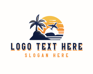 Mountain - Island Sunset Travel logo design