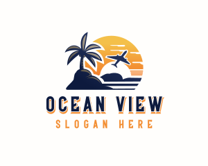 Island Sunset Travel logo design