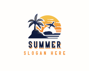 Island Sunset Travel logo design