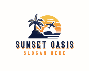 Island Sunset Travel logo design