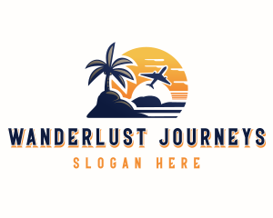 Island Sunset Travel logo design