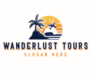 Island Sunset Travel logo design