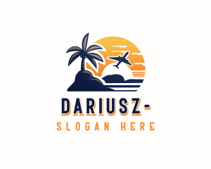 Fly - Island Sunset Travel logo design