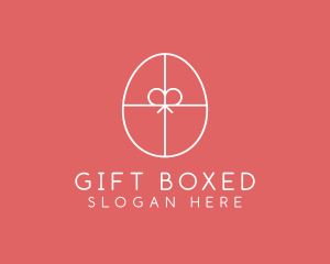 Egg Ribbon Gift logo design