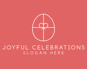 Festivity - Egg Ribbon Gift logo design