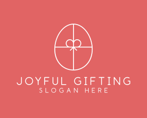 Gift - Egg Ribbon Gift logo design