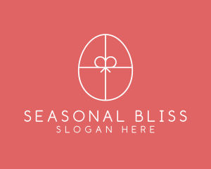 Season - Egg Ribbon Gift logo design