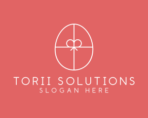 Egg Ribbon Gift logo design