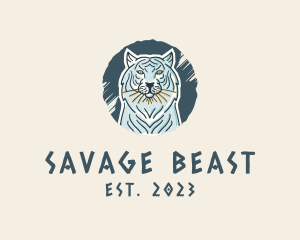 Tiger Beast Animal logo design