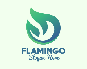 Green Eco Flame Logo