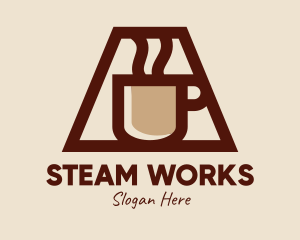 Steam - Hot Steam Coffee Mug logo design