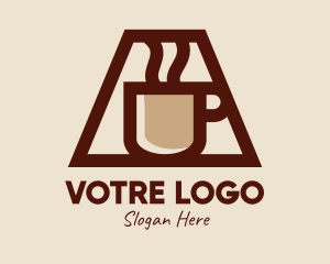 Latte - Hot Steam Coffee Mug logo design