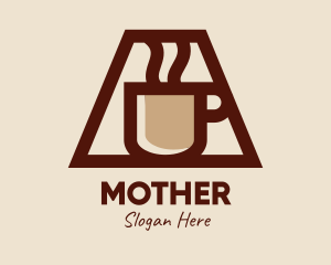 Caffeine - Hot Steam Coffee Mug logo design