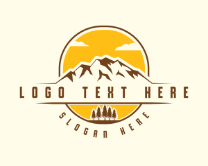 Road - Mountain Forest Camper logo design