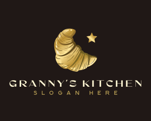 Croissant Bread Bakery logo design