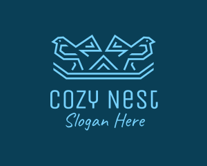 Nest - Blue Birds Nest logo design