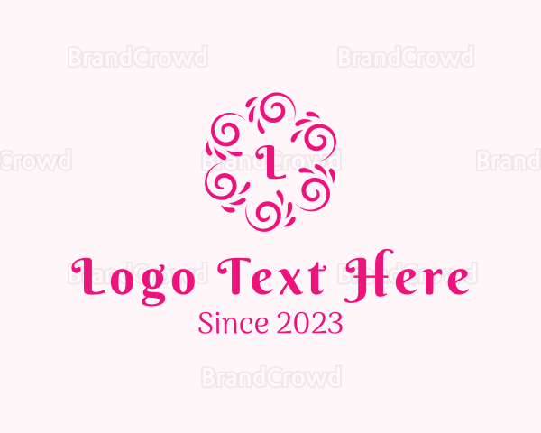 Feminine Swirl Pattern Decoration Logo