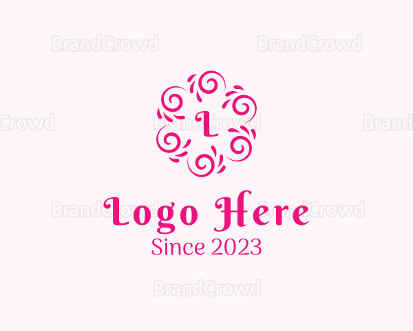 Feminine Swirl Pattern Decoration Logo