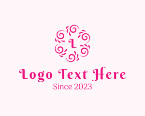 Massage - Feminine Swirl Pattern Decoration logo design