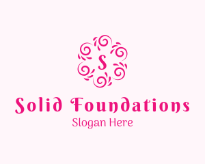 Feminine Swirl Pattern Decoration Logo