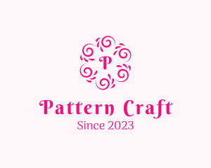 Feminine Swirl Pattern Decoration logo design