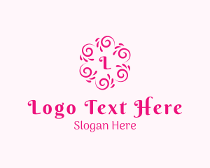 Feminine Swirl Pattern Decoration Logo