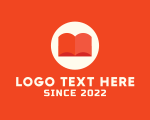 Audio Book - Orange Learning Book logo design