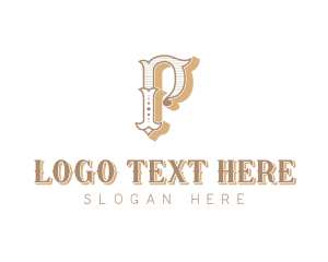 Jewelry - Elegant Boutique Letter P logo design