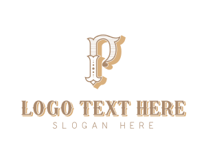 Elegant Boutique Letter P Logo