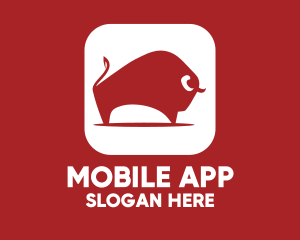 Charging Bull Mobile App logo design