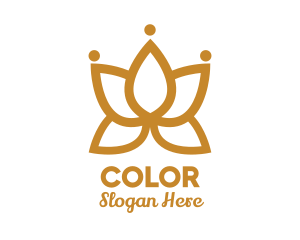 Gold Lotus Flower Logo