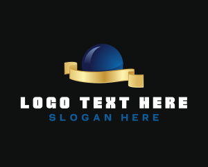 Enterprise - Globe Sphere Ribbon logo design