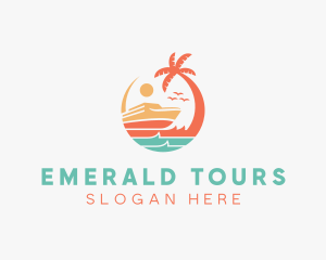 Tropical Beach Summer Tour logo design