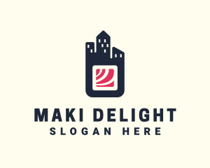 Maki - City Sushi Restaurant Bar logo design