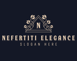 Elegant Floral Leaf logo design