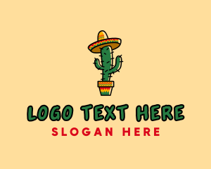 Succulent - Mexican Desert Cactus logo design