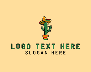 Plant - Mexican Desert Cactus logo design