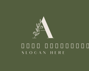 Aesthetic Floral Letter A Logo