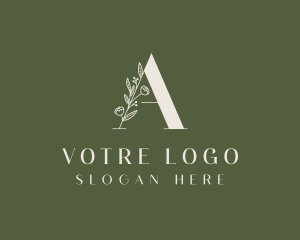 Aesthetic Floral Letter A Logo