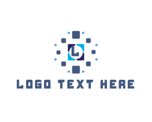 Multimedia - Tile Tech Pixel logo design