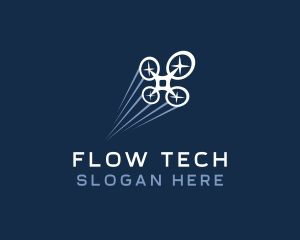 Flying Drone Tech logo design