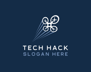 Flying Drone Tech logo design