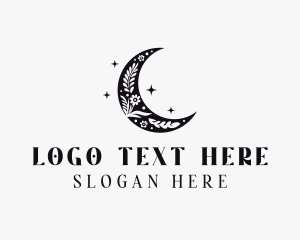 Bohemian - Floral Moon Garden logo design