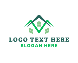 Home Improvement - House Roof Renovation logo design