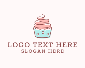 Food - Dainty Cupcake Dessert logo design