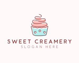 Dainty Cupcake Dessert logo design