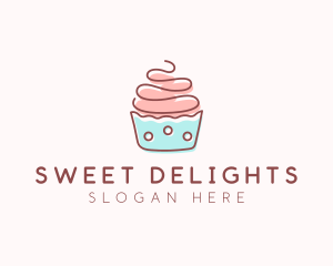 Dainty Cupcake Dessert logo design