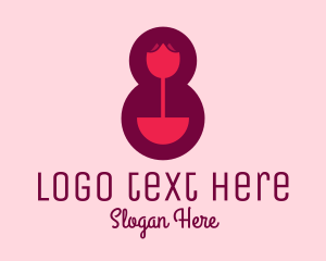 Event Celebration - Eight Rose Plant logo design