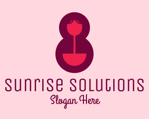 Eight Rose Plant logo design