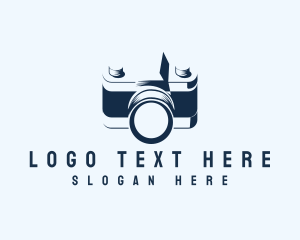Vlogging - Photography Camera Lens logo design
